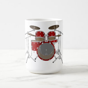 Kit de tambor de 5 piezas - rojo - taza de café -