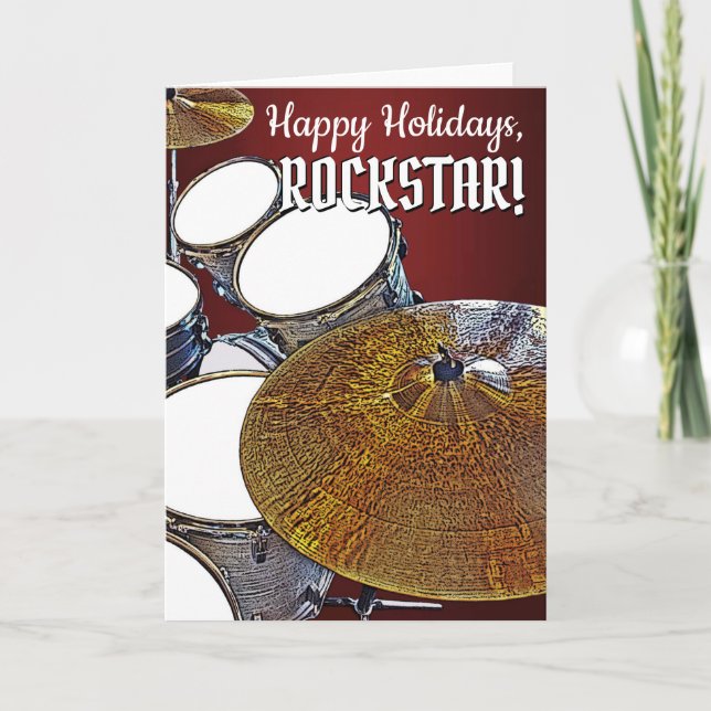 Kit de tambor Navidades de tambor Tarjeta de músic (Anverso)