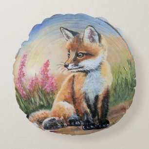 Kit dulce de zorro rojo joven almohadas de lanzami