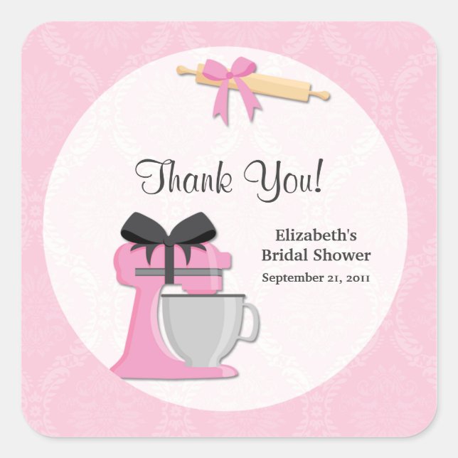Kitchen Bridal Shower Gracias Pegatinas (Anverso)