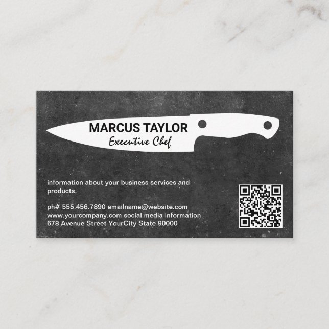 Kitchen Knife | Magnate de tarjetas de visita de c (Anverso)