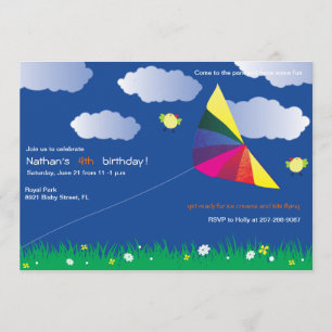Kite Flying - Invitaciones para el cumpleaños de l