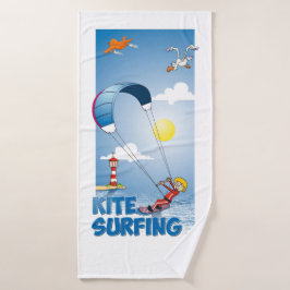 Kite surfing illustratie