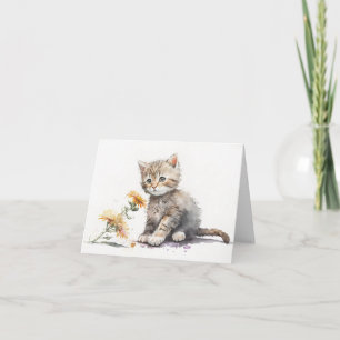 Kitten acuarela con salsa