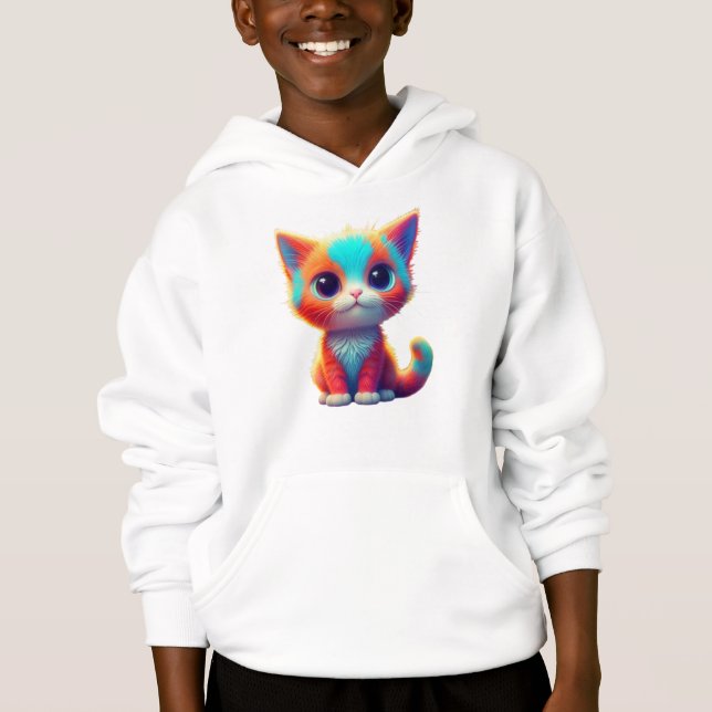 Kitten de dibujos animados sentado con kit de arco (Anverso)