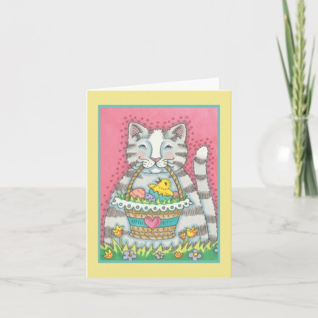 KITTEN DE PRIMAVERA Y TAPA DE FÁBRICA, TARJETA DE  (Anverso)