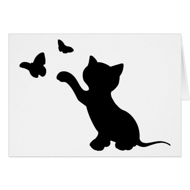 KITTEN JUGANDO CON MARIPOSAS (Anverso (Horizontal))