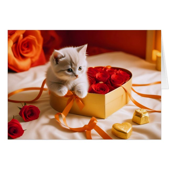 Kitten Love Tender Romantic Beautiful Gift (Anverso (Horizontal))