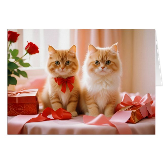 Kitten Love Tender Romantic Beautiful Gift (Anverso (Horizontal))