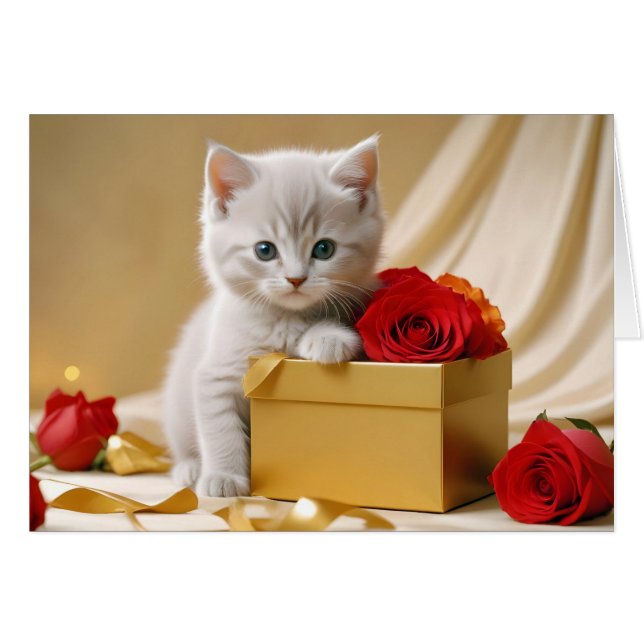 Kitten Love Tender Romantic Beautiful Gift (Anverso (Horizontal))