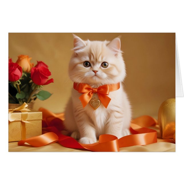 Kitten Love Tender Romantic Beautiful Gift (Anverso (Horizontal))