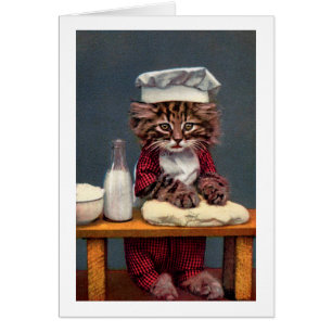 Kitten Making Bread, artista desconocido