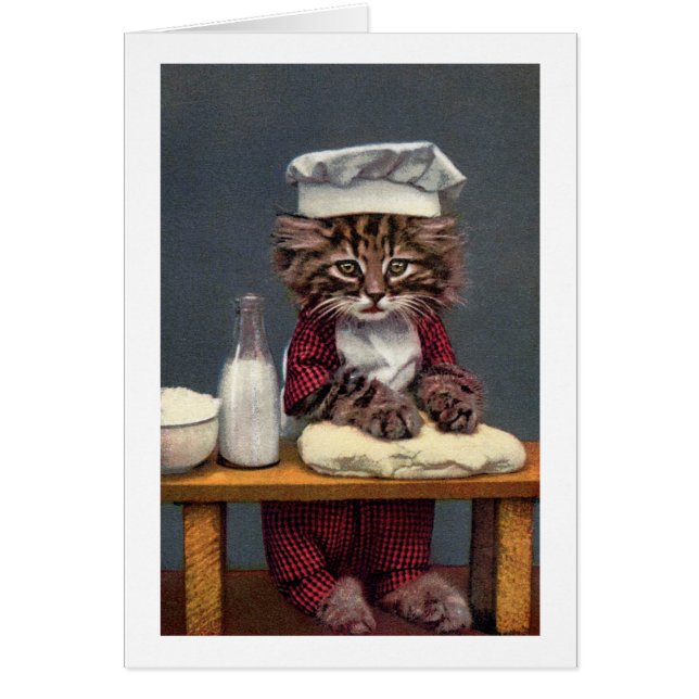 Kitten Making Bread, artista desconocido (Frente)