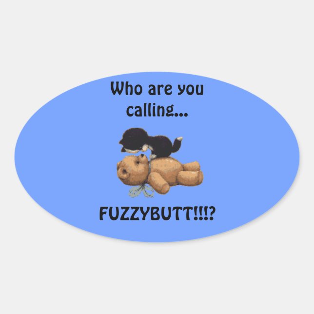 Kitten & Teddy Bear Pegatinas divertidos (Anverso)