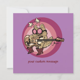 kitten tocando guitarra personalizado divertido