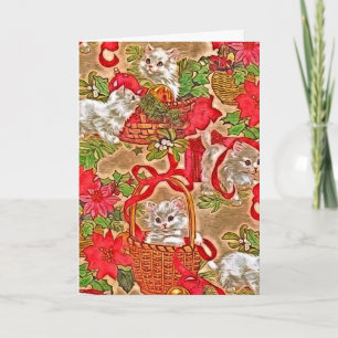 Kitties de Navidad vintage