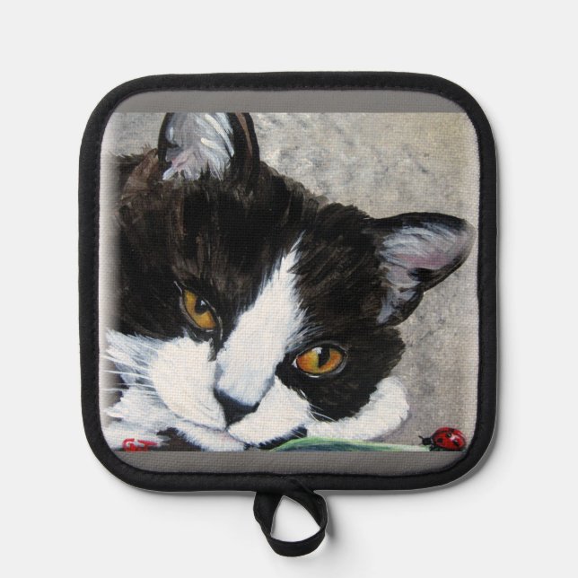 Kitty and ladybuts Oven Mitts & Pot Holders (Anverso)