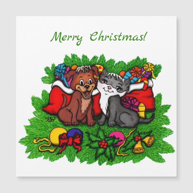 Kitty and Puppy , Happy XMas (Anverso)
