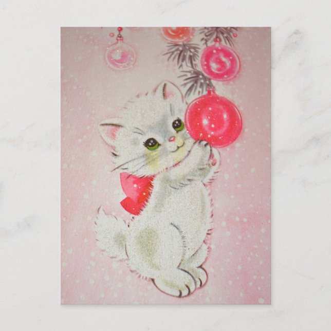 Kitty blanco de Navidad vintage (Anverso)