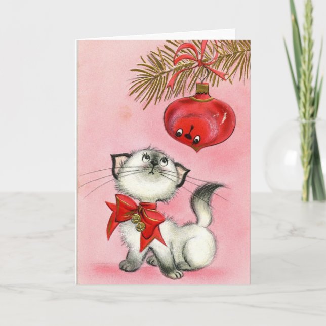 Kitty blanco de Navidad vintage (Anverso)