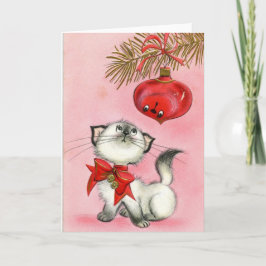 Kitty blanco de Navidad vintage