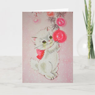 Kitty blanco de Navidad vintage