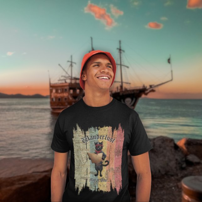 Kitty Buccaneer busca camiseta para la puesta de s (Kitty Buccaneer's Sunset Quest T-Shirt)
