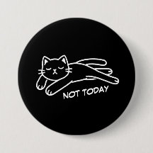 Kitty Cansado minimalista - No botón Personalizado