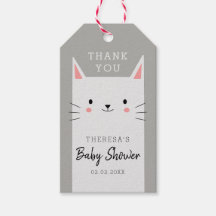 Kitty Cat Baby Shower Gracias Etiqueta De Favor