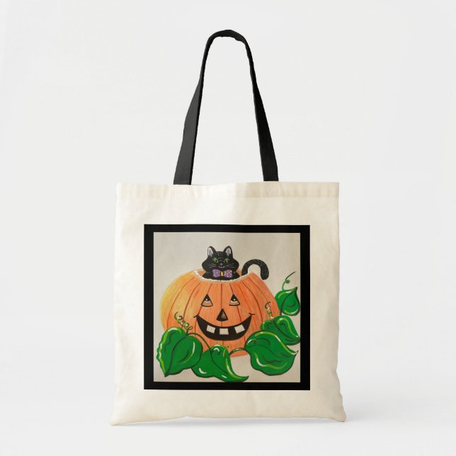 Kitty en la bolsa de calabaza (Frente)