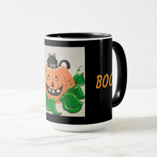 Kitty en la taza de calabaza