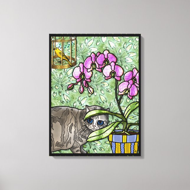 Kitty, Fuschia & Tweet (Galería de lienzo envuelto (Anverso)