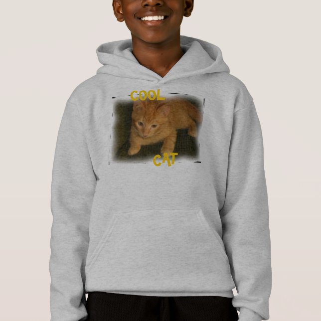 Kitty "GUAY CAT" Kids Hooded Sweatshirt (Anverso)