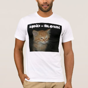 Kitty "MIND = BLOWN" Mens Crew Camiseta
