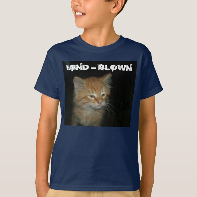 Kitty "MIND = BLOWN" Niños Camiseta básica (Anverso)