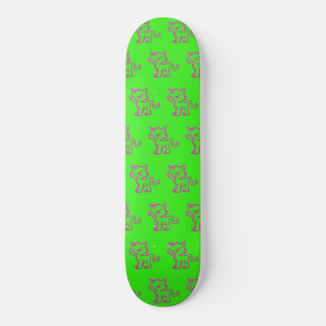 Kitty Pre-Construido Completa Patineta Neon Green (Anverso)