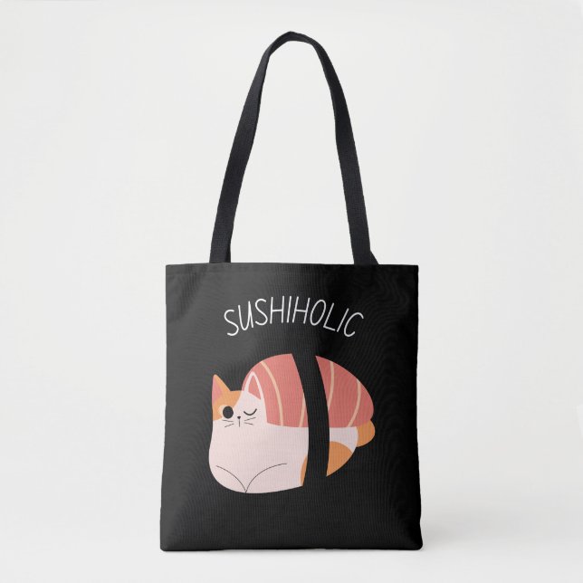 Kitty saudita con bolsa de tocador Kawaii Sushi (Anverso)