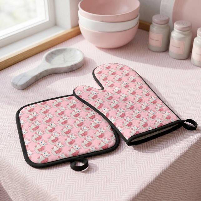 Kitty Set de Manoplas y Agarraderas para Horno (Subido por el creador)