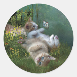 Kitty Wishes Art Pegatina