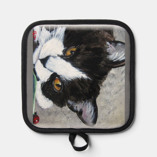 Kitty y ladybuts Oven Mitts & Pot Holders (Anverso)