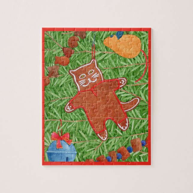 KITTY'S CHRISTMAS TREE rompecabezas de 8"x10" (Vertical)