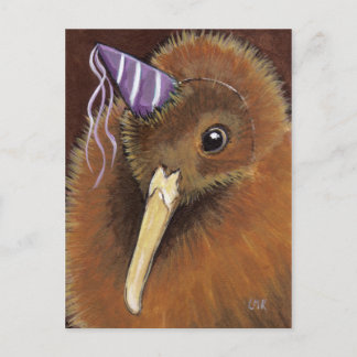 Kiwi en un Gorra Fiesta - Postales de arte de pája