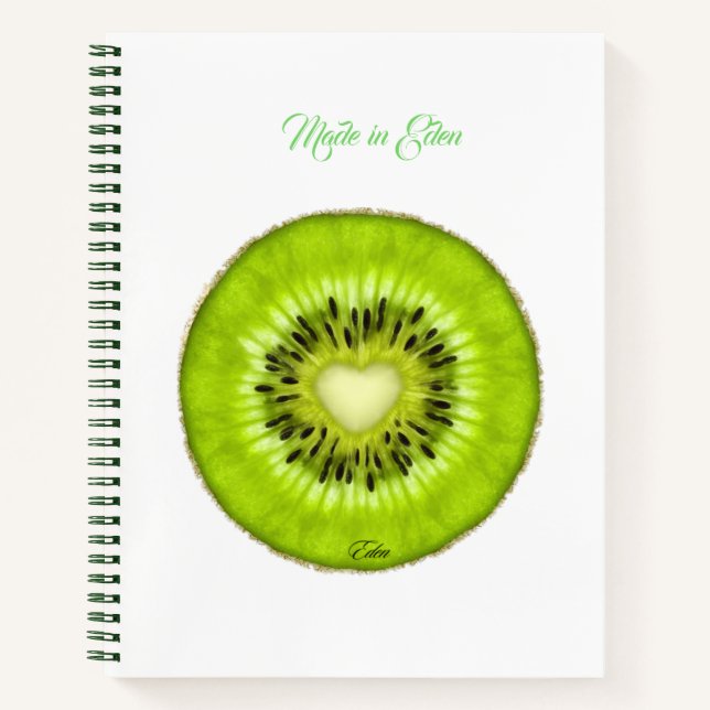 Kiwi hecho en cuaderno de espiral de Edén (Anverso)