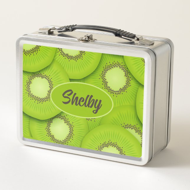 Kiwi Slices Metalizado Lunch Box (Anverso)