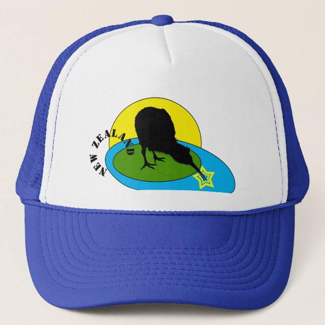 Kiwi - Sombrero de camionero/Moda de aves de Nueva (Anverso)