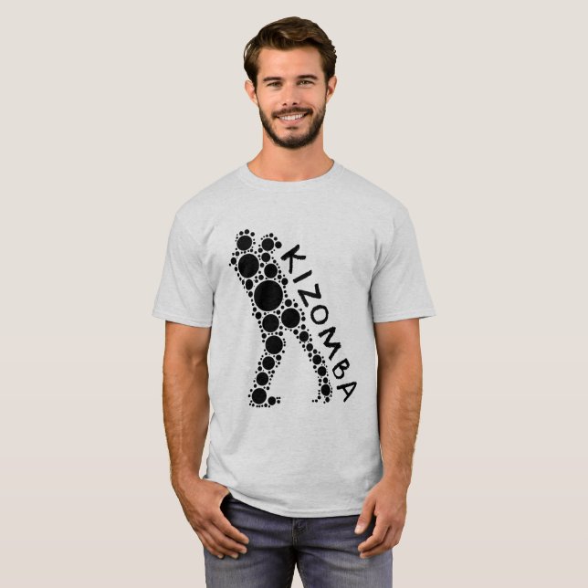 KIZOMBA - camiseta con los bailarines punteados (Anverso completo)