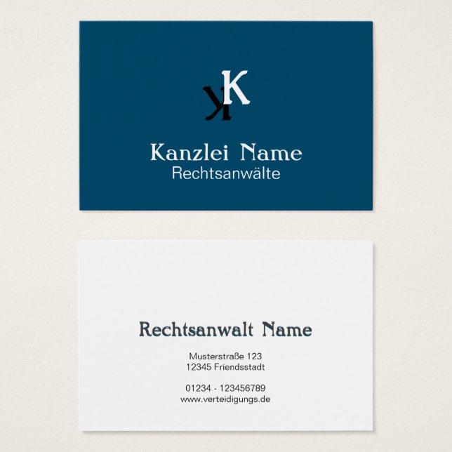 Klassisch blau  (Anverso y reverso)