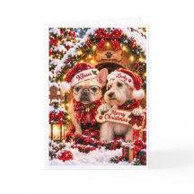Klaus & Lucky Feliz Navidad Amantes de Perros Fies