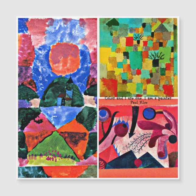 Klee - Colorful collage con comillas (Anverso)