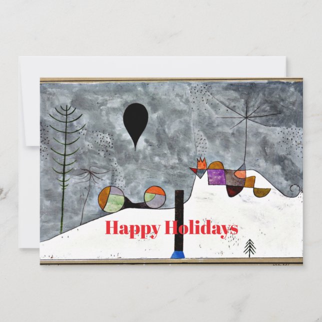 Klee - Invierno, arte abstracto de Navidad (Anverso)